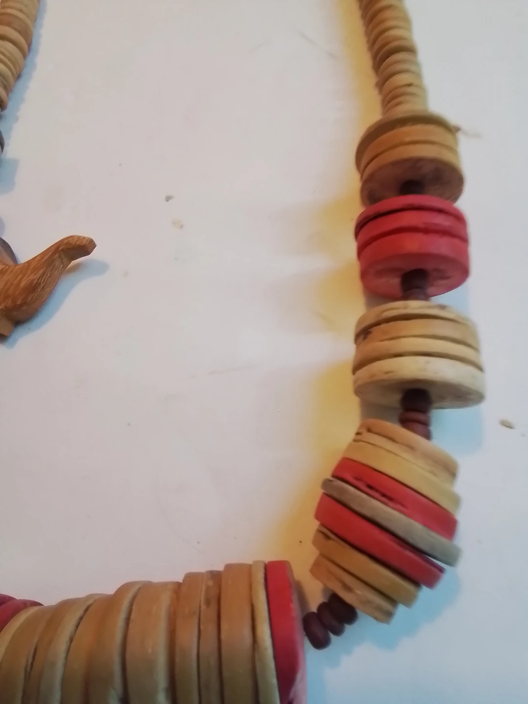 Wooden Elephant Beaded Necklace - photo 3