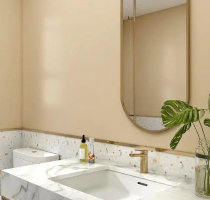 Beige (Pale Tan) Matte Self-Adhesive Wallpaper 23"×236" - photo 4
