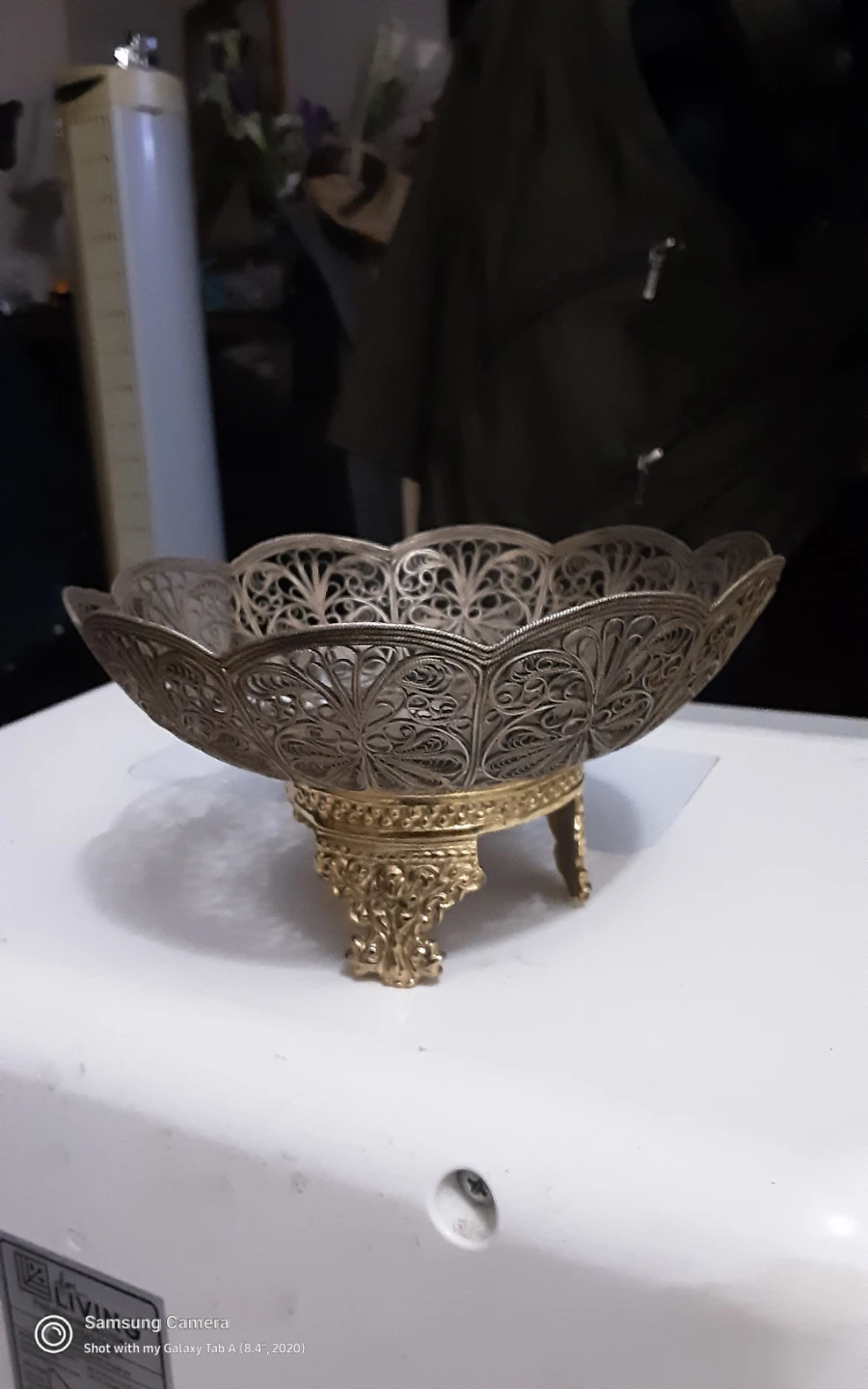 Decorative Filigree Pedestal Bowl