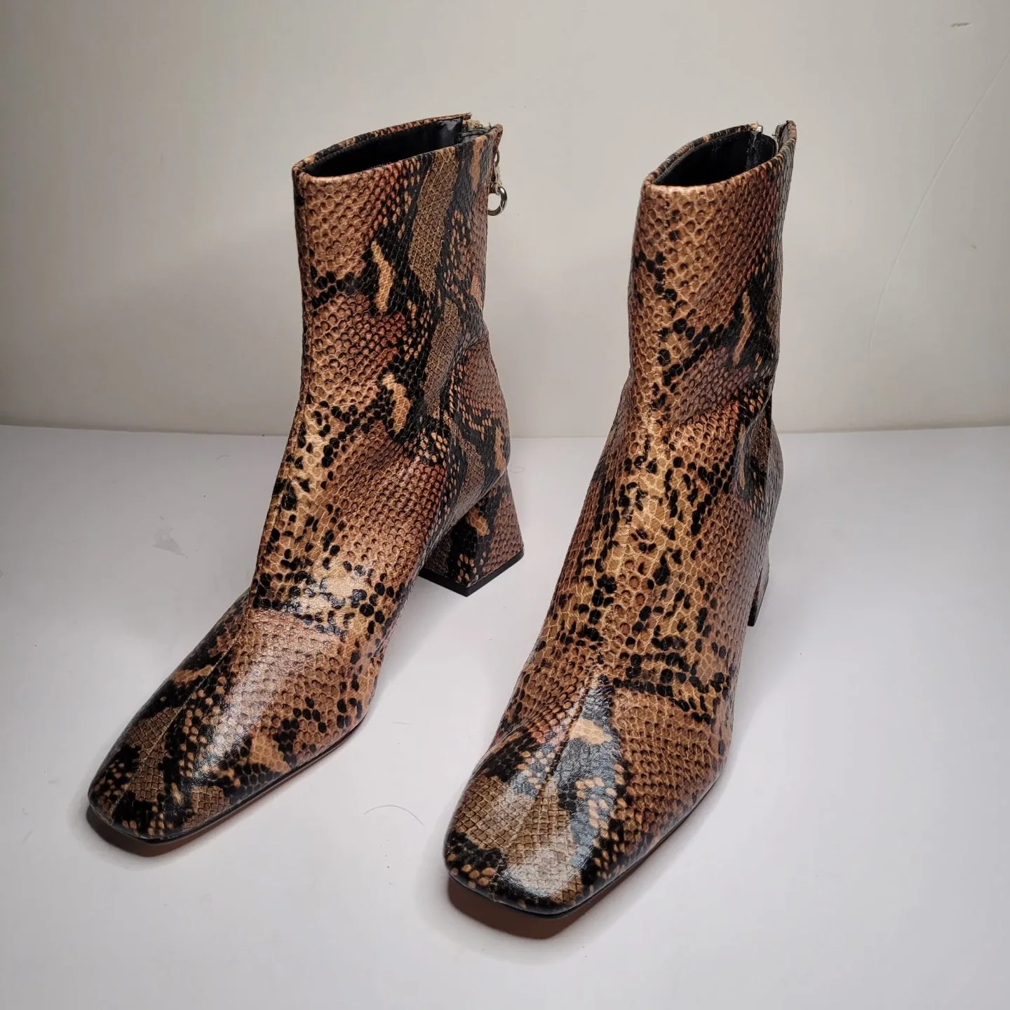 Snake Print Ankle Boots Size 38 - photo 2