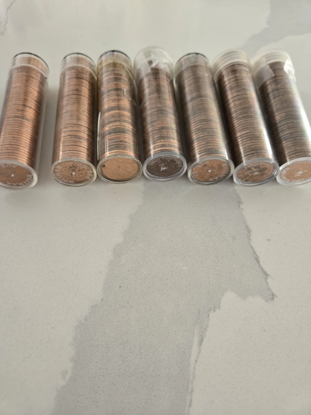 7 Tubes of 1962 Canadian Pennies - photo 3