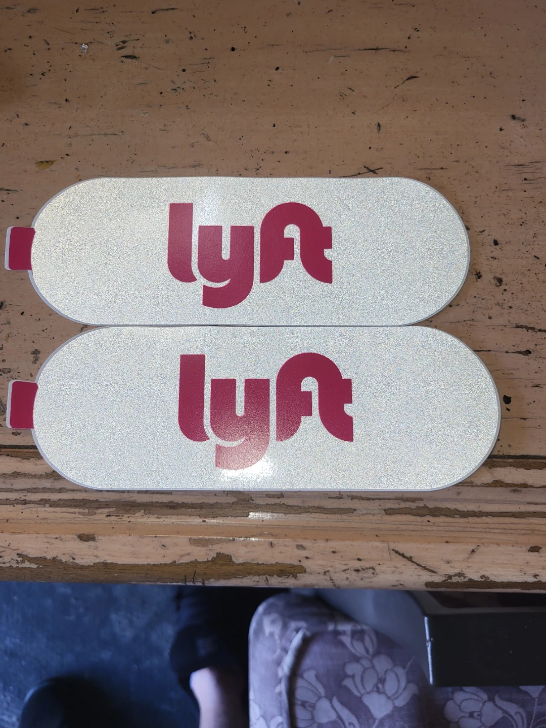 Two Lyft Reflective Decals