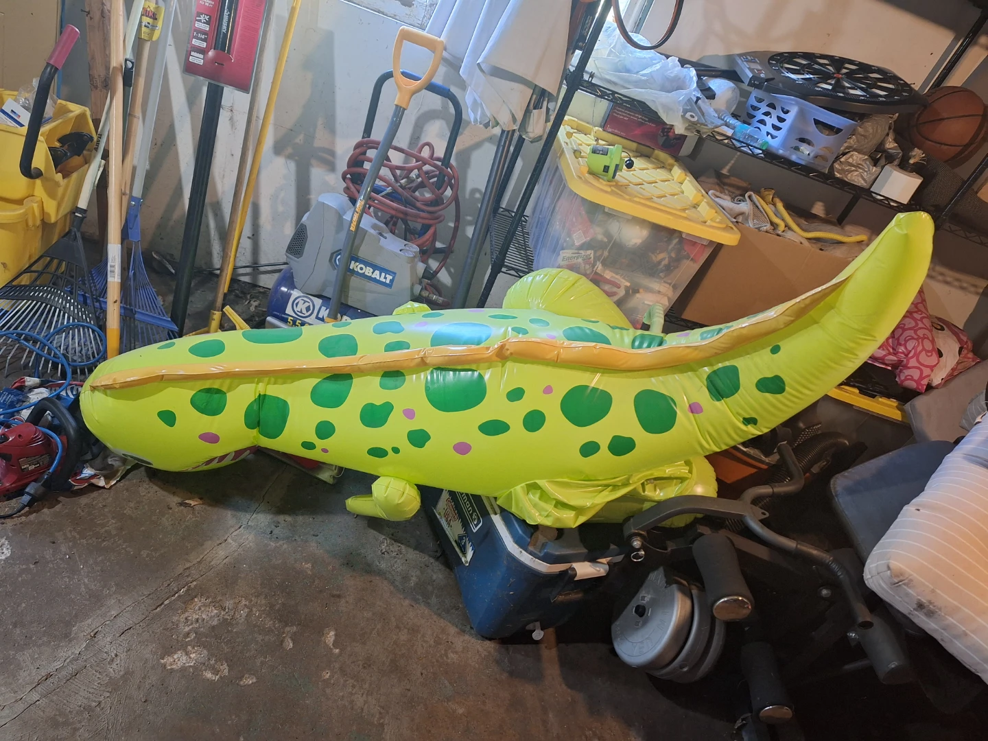 Inflatable Green Crocodile Pool Float