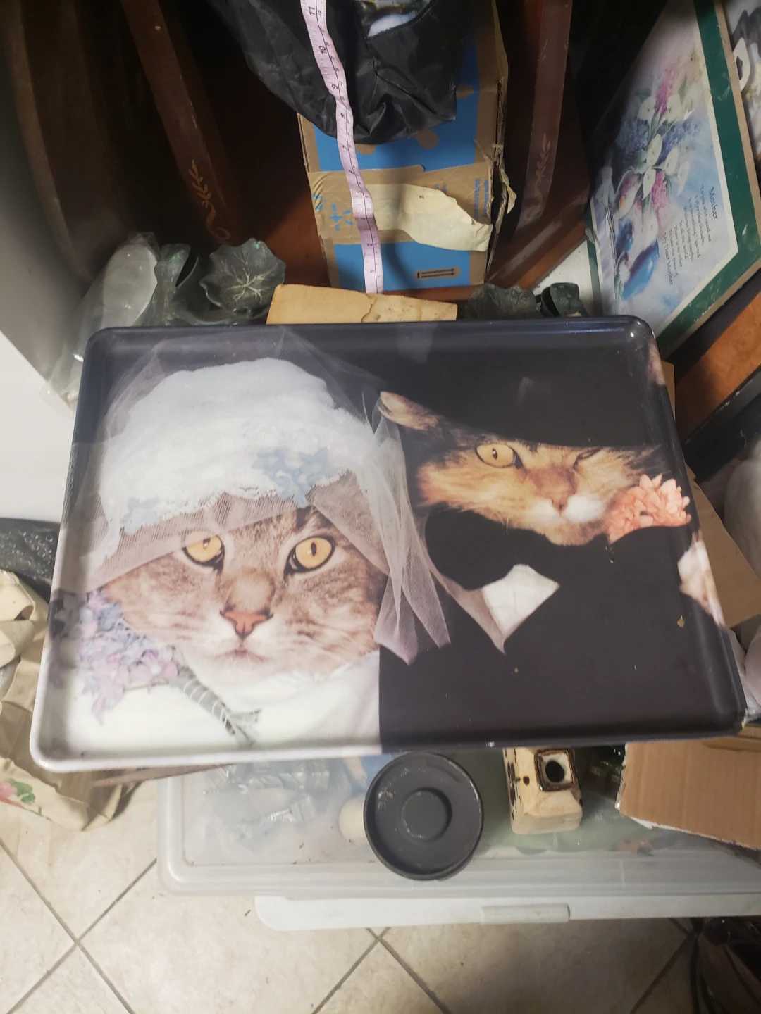 Keller Charles Wedding Cat Serving Tray