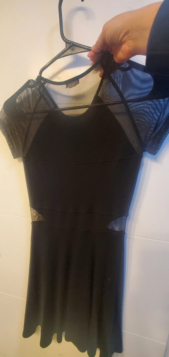 Garage Black Mesh Detail Dress - photo 2