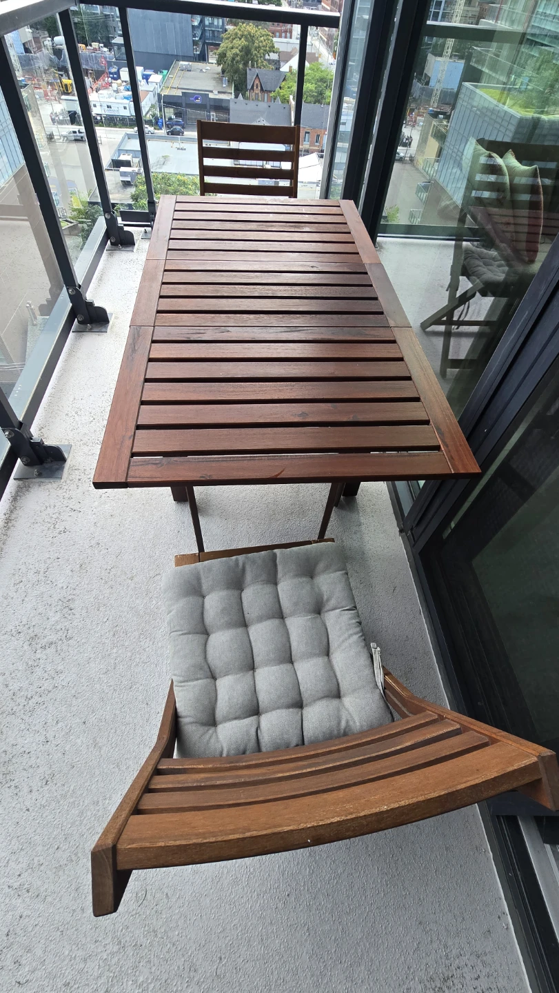 IKEA ÄPPLARÖ folding Balcony Table and Chairs - photo 5