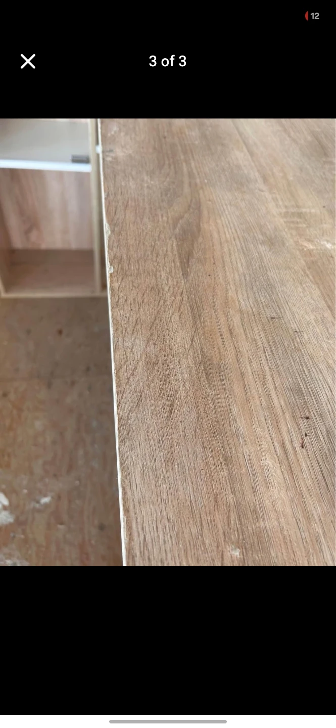 Wood Grain Desk with Integrated Shelving - photo 3