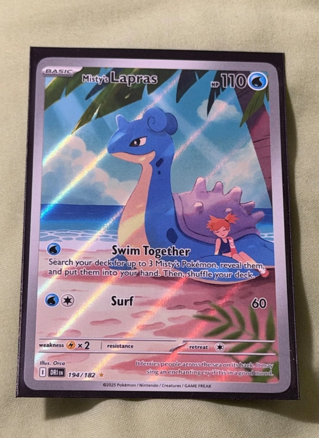 Pokémon Misty's Lapras Carte 194/182