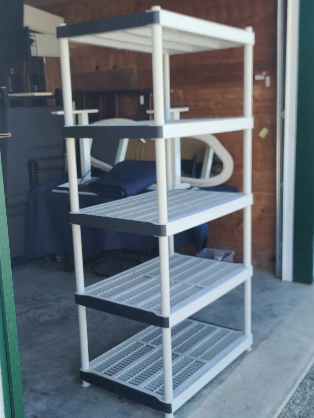 5-Tier Plastic Ventilated Storage Shelving Unit - photo 2