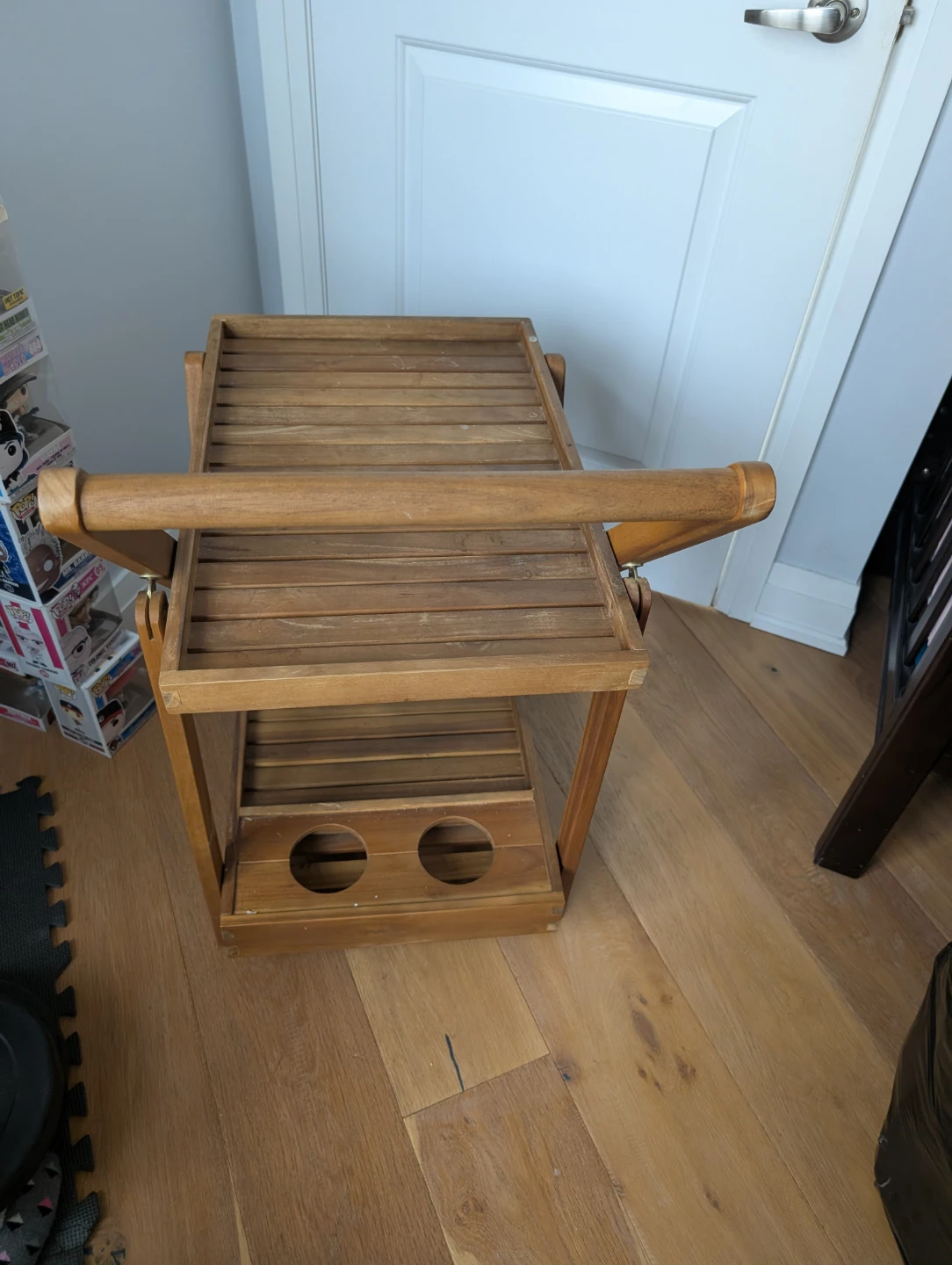 Wooden Folding Serving Cart - photo 3