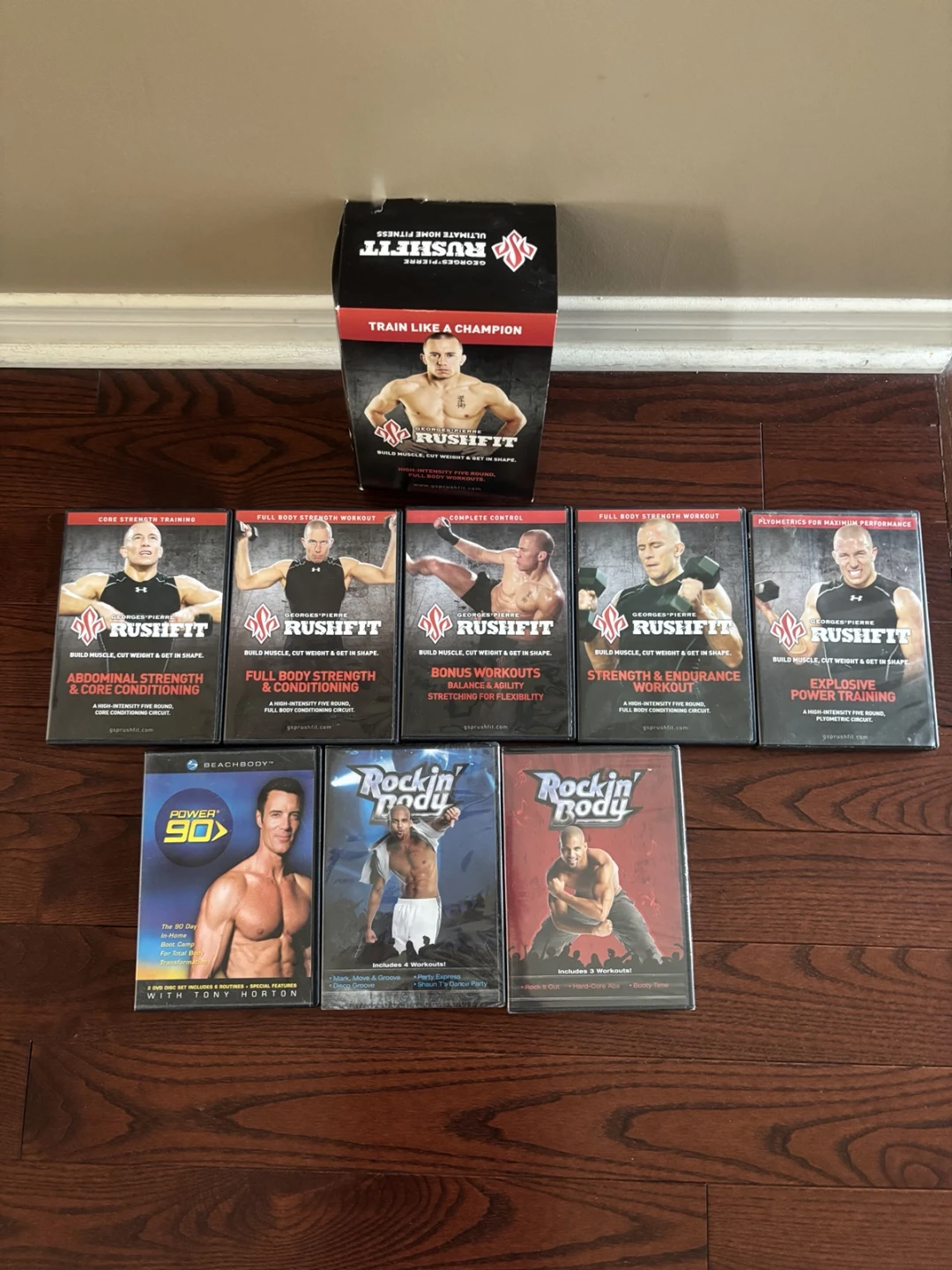 EUC - Georges St-Pierre Rushfit DVD SET & Fitness DVD'S