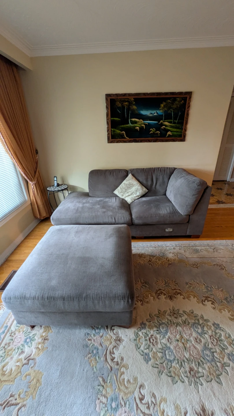 Grey Sofa and Matching Ottoman - photo 2