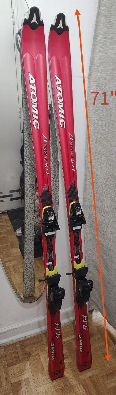 Atomic Beta Carv 9.14 Downhill Skis with Bindings  (71"inches)