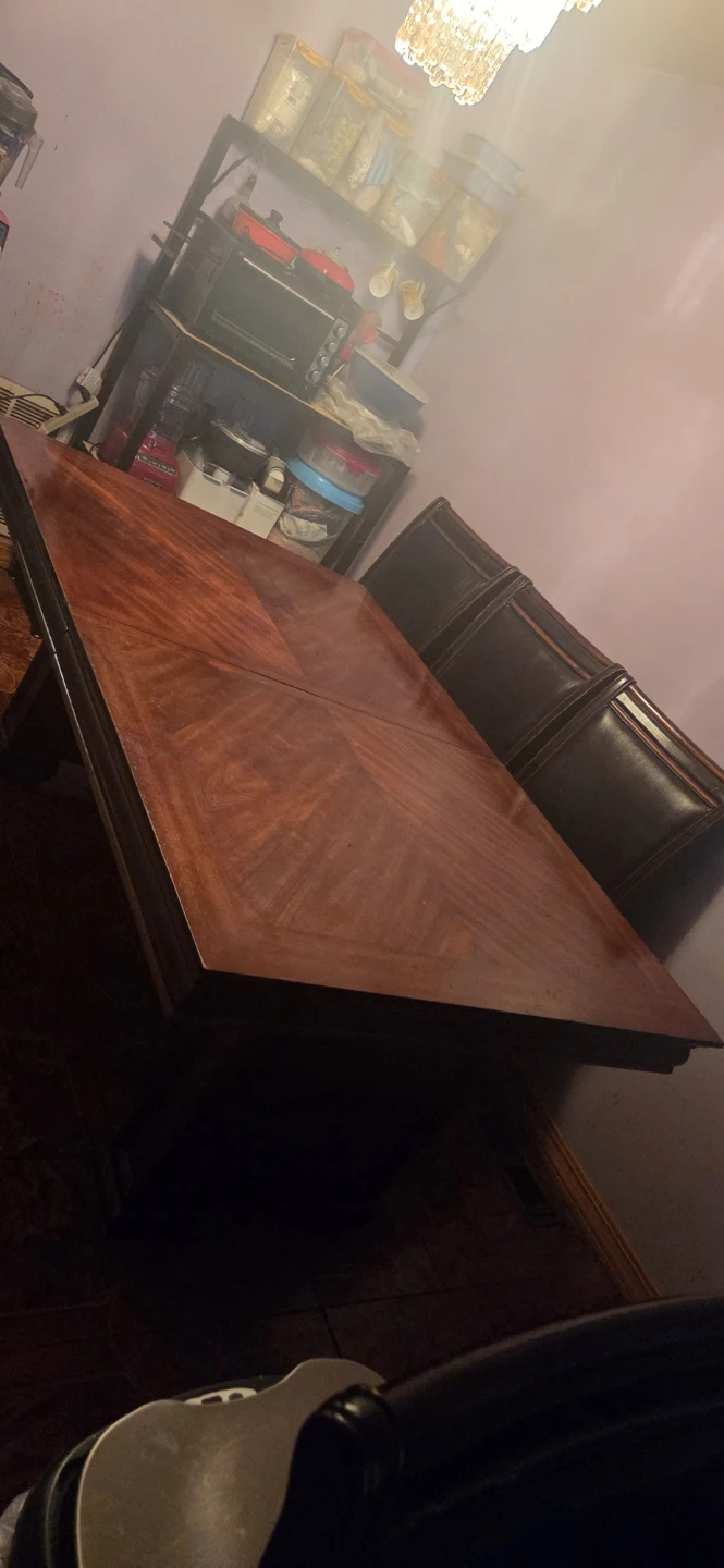Dark Wood Dining Table with 6 dining chairs - photo 3