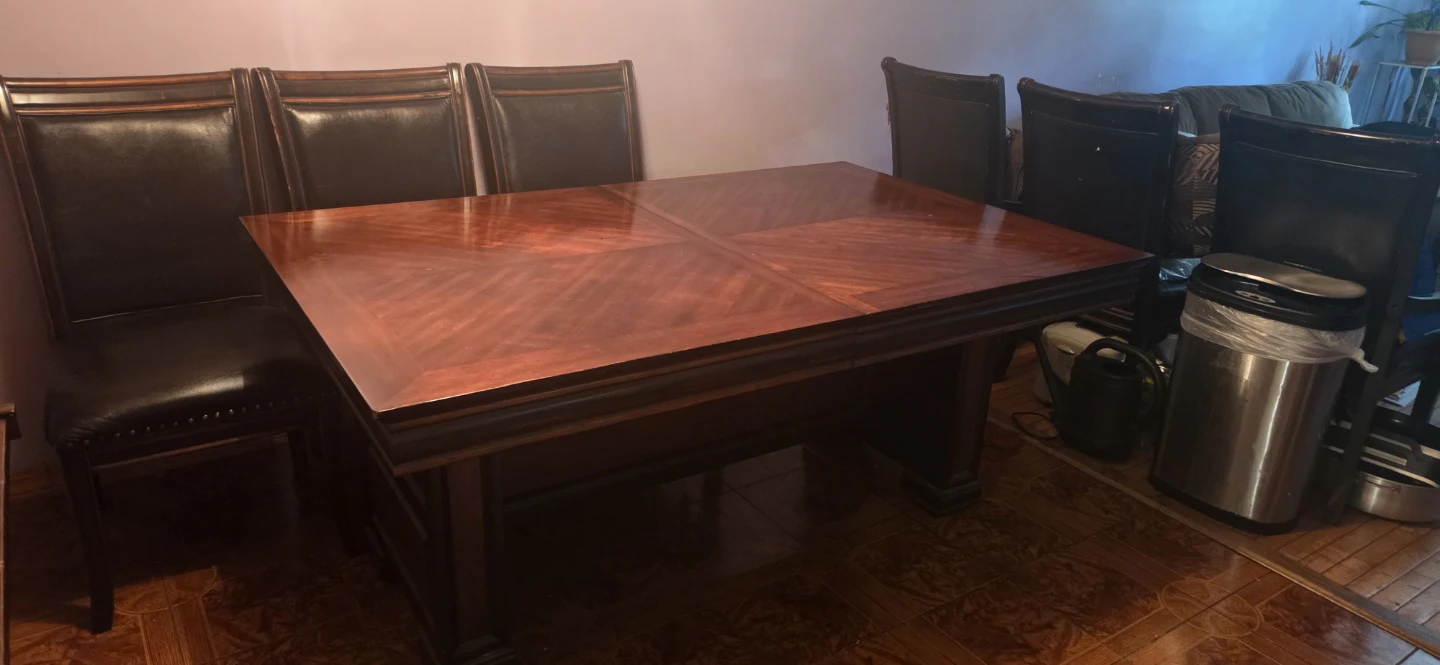 Dark Wood Dining Table with 6 dining chairs - photo 4