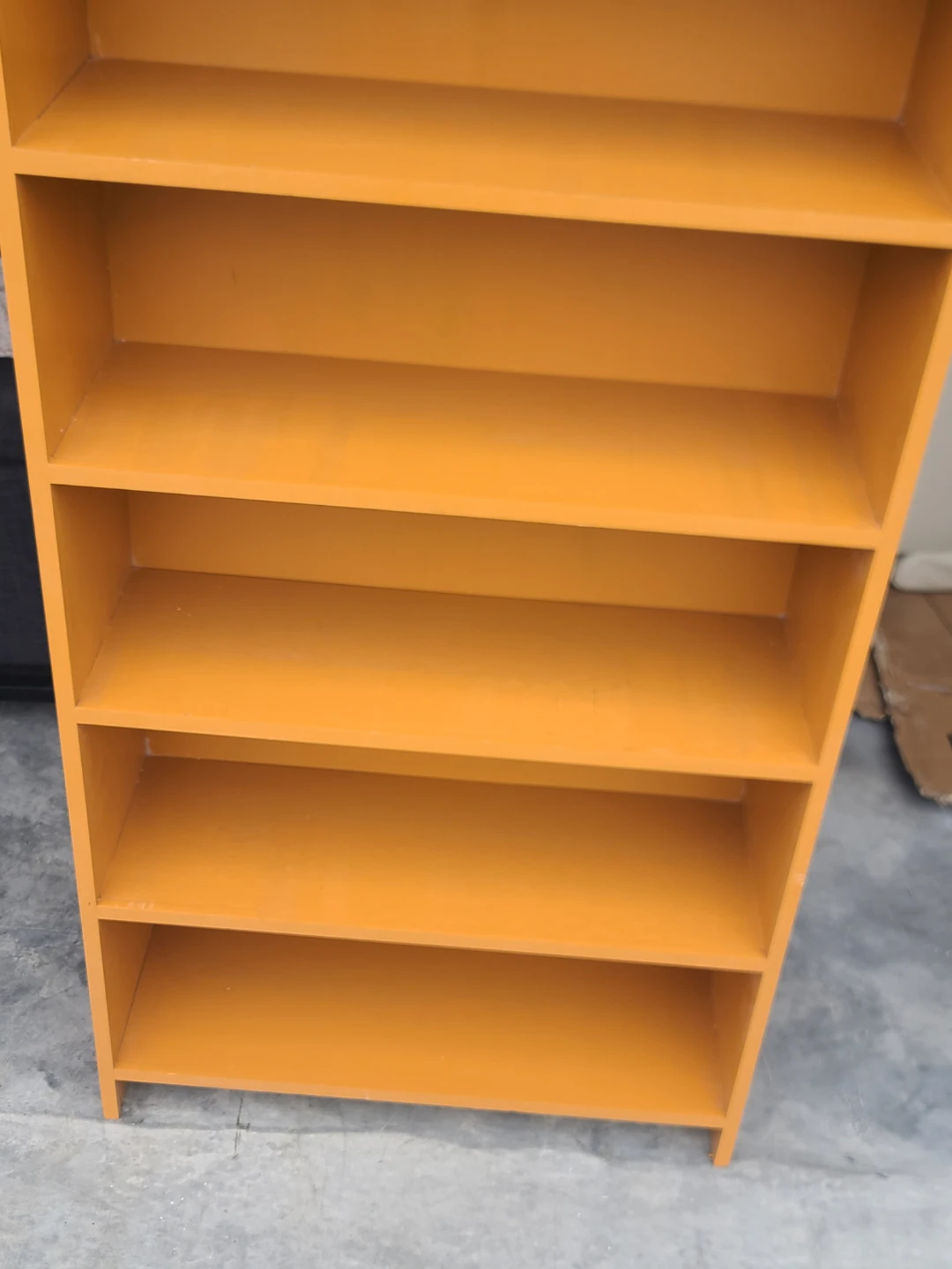 Mustard Yellow 5-Shelf Wooden Bookcase - photo 2