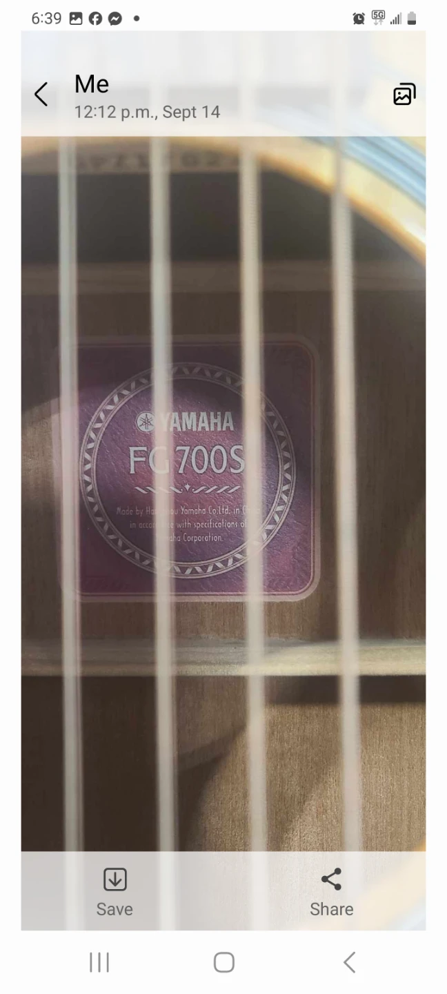 Yamaha FG700S Acoustic Guitar left handed with Case - photo 5