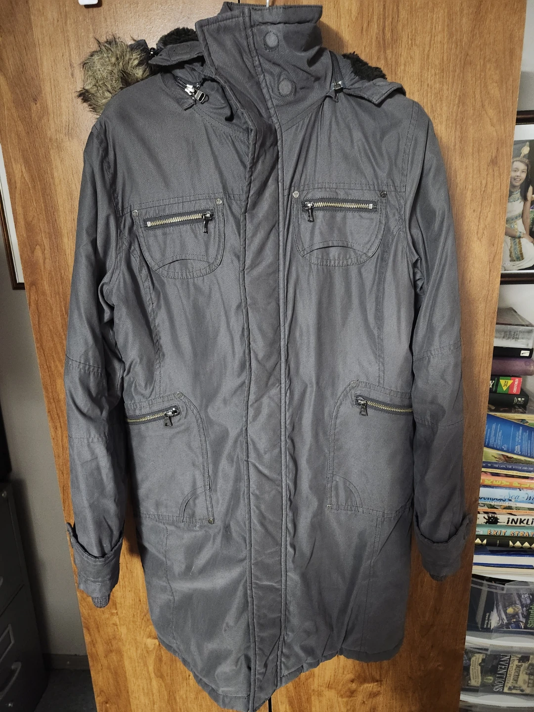 TNA Grey Parka Jacket - photo 3