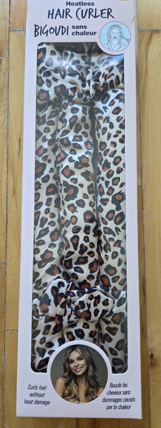 NEW/Heatless Hair Curler (Leopard Print)