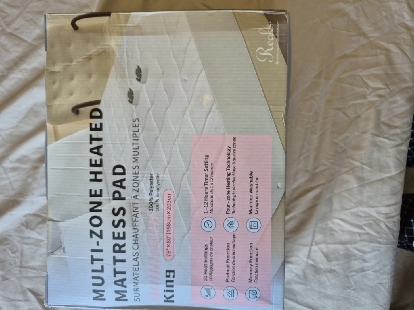 Reaks King Multi-Zone Heated Mattress Pad - photo 2