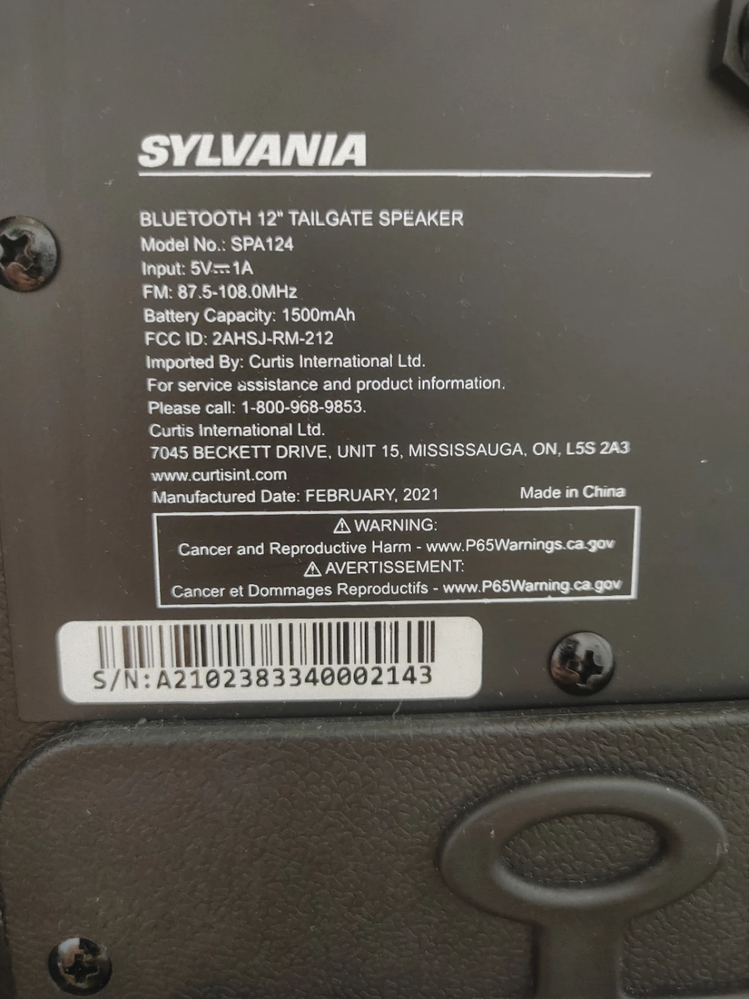 Sylvania Bluetooth 12" Tailgate Speaker - photo 3