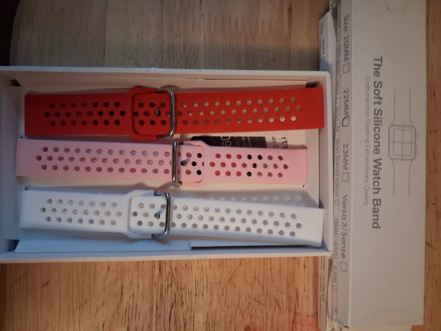 Set of 3 Soft Silicone Watch Bands for Fitbit Versa