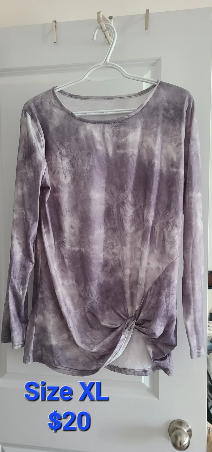 Tie-dye long sleeve top XL
