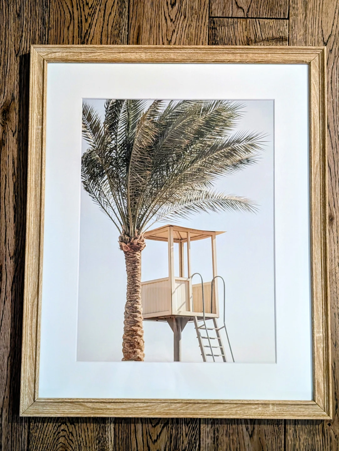 Framed Palm Tree and Lifeguard Tower Print