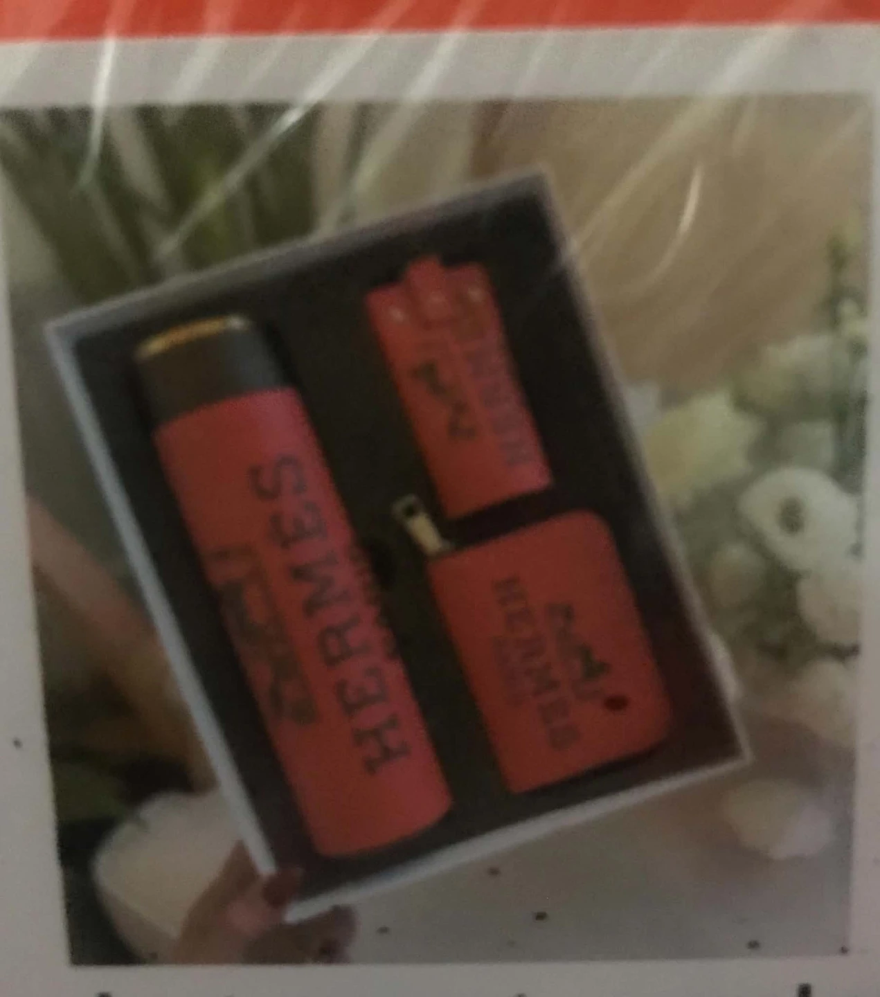 Hermes Gift Set with Bottle and Wallet
