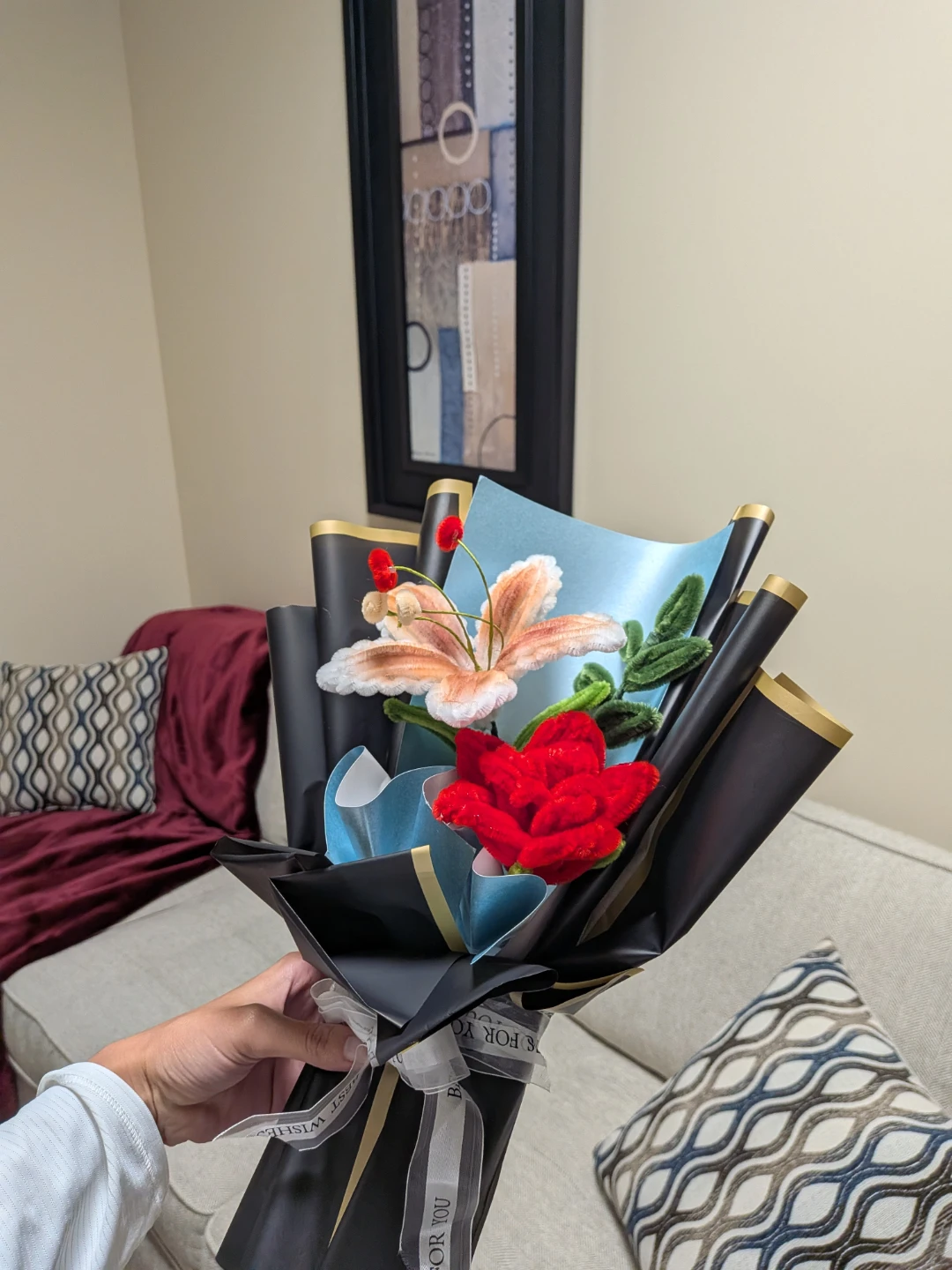Nush customized Handmade Pipe Cleaner Flower Bouquet - photo 4