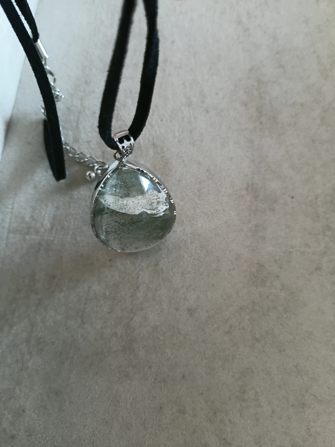 Teardrop Stone Pendant 925 Necklace - photo 3