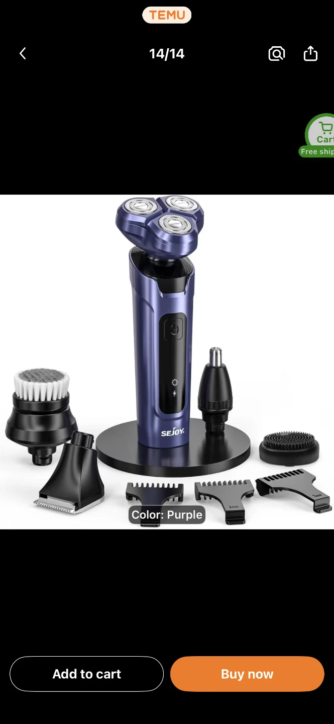 Sejoy 5-in-1 Electric Shaver Grooming Kit - photo 5