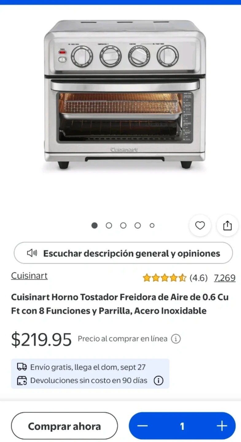 Cuisinart AirFryer Toaster Oven TOA-70