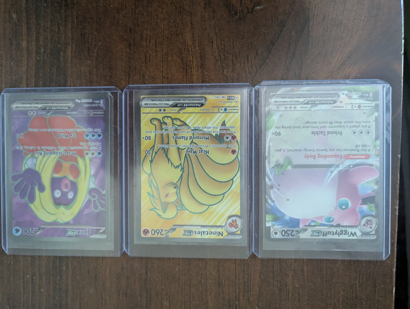 3 Pokemon EX Cards: Jynx, Ninetales, Wigglytuff