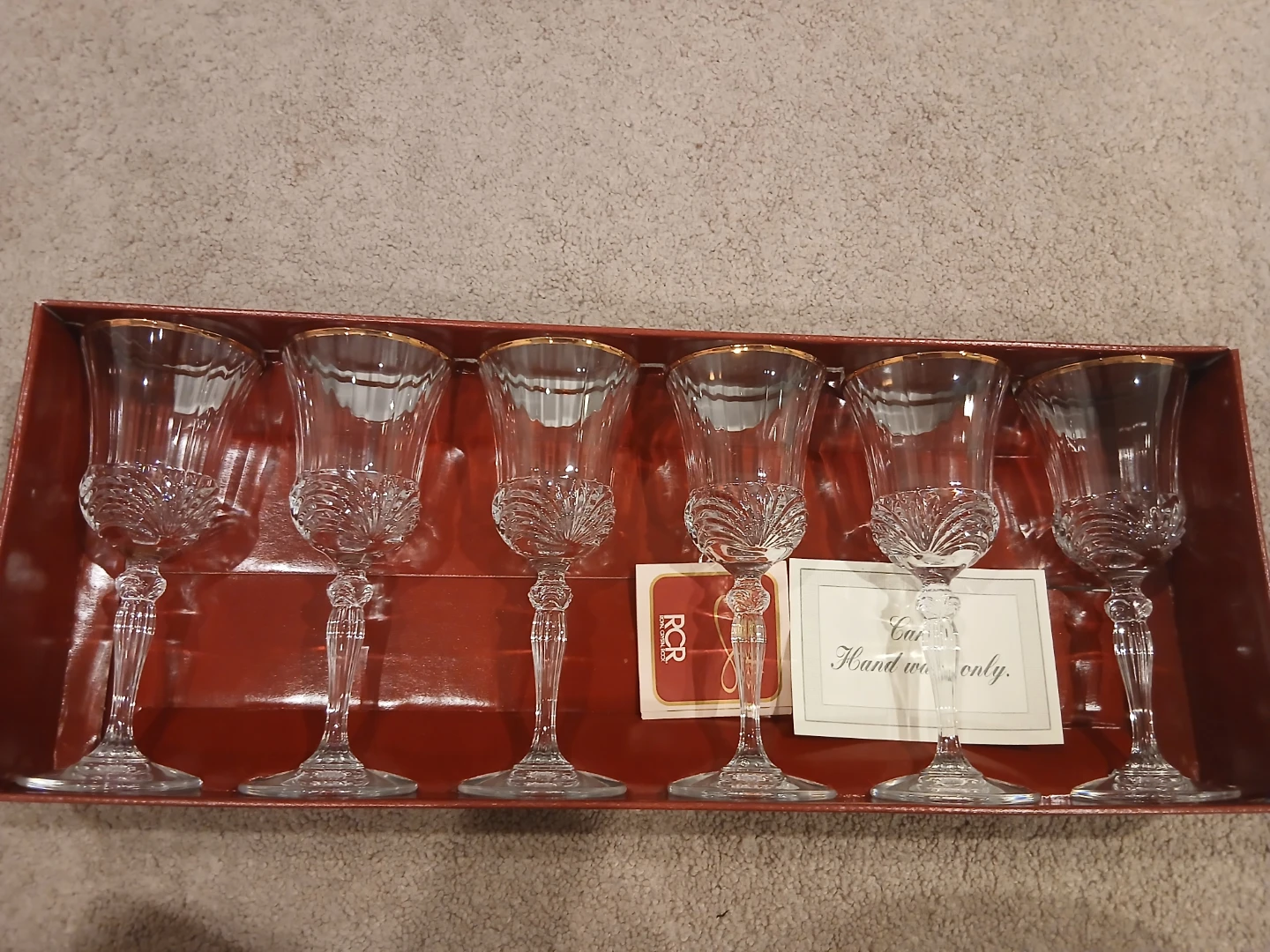 Aurea Golden Line Crystal Wine Glasses - photo 2