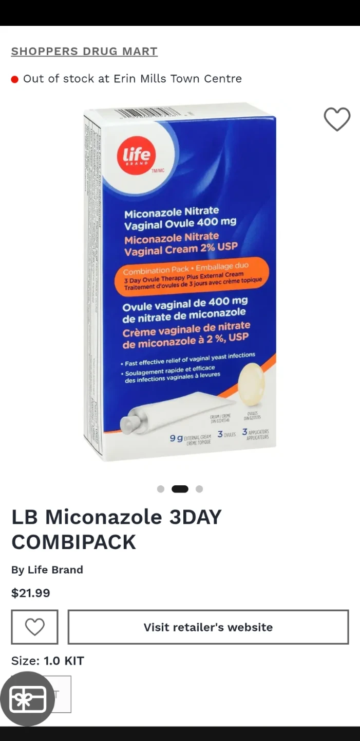 NEW (reg. $25 w tax)  3-Day Yeast Infection Treatment Pack - photo 2