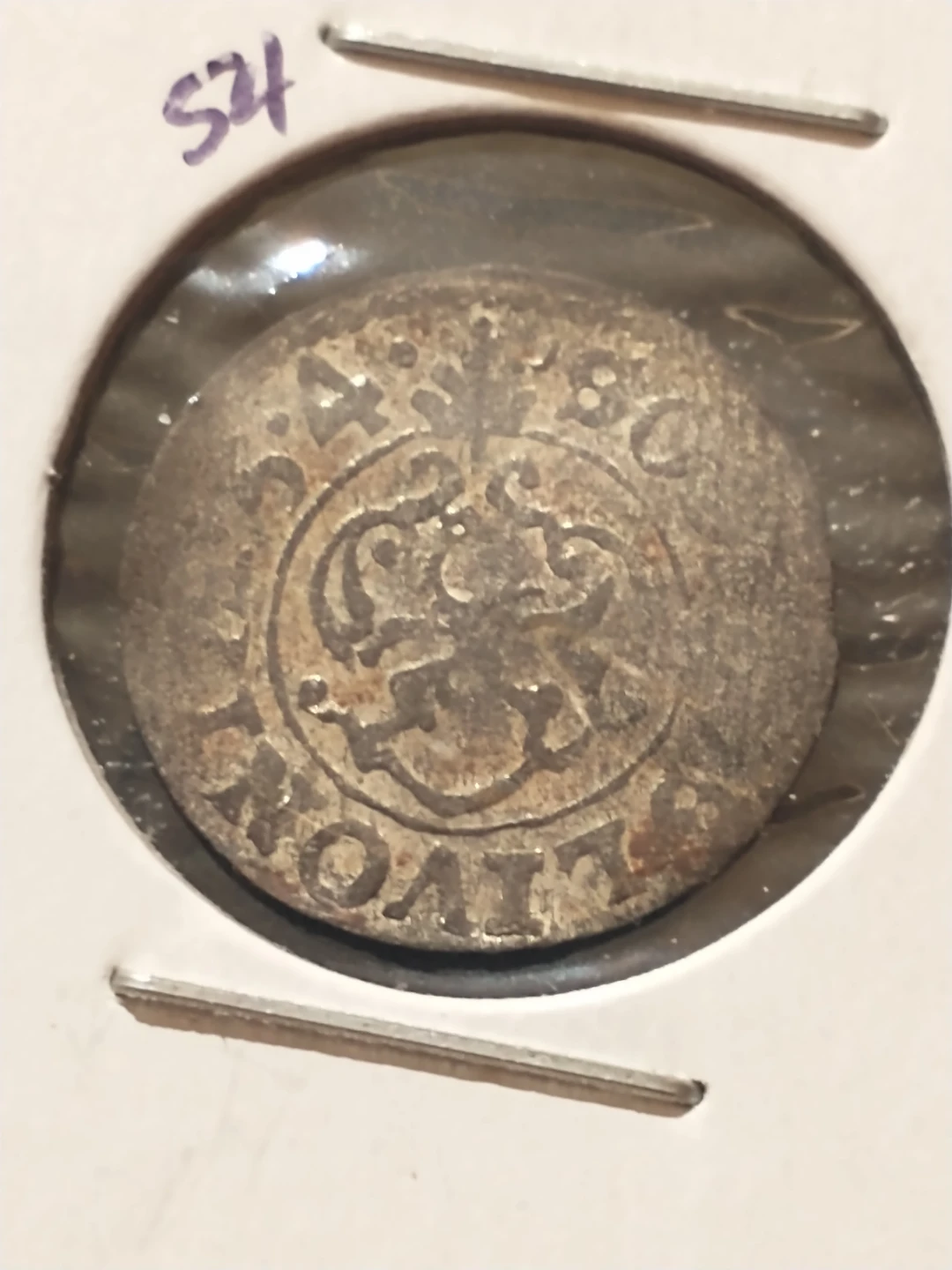 1654 Christina Queen of Sweden, Livonia Silver Solidus