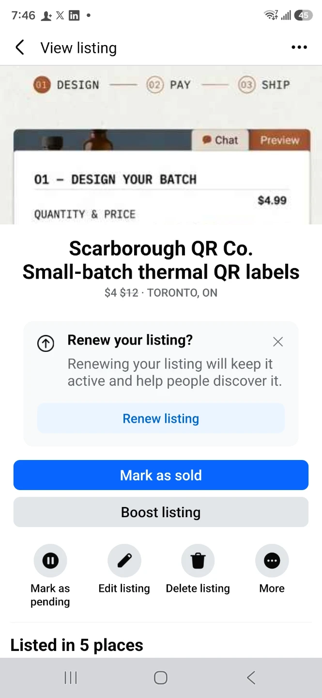 Scarborough QR Co. Small-batch Thermal Labels