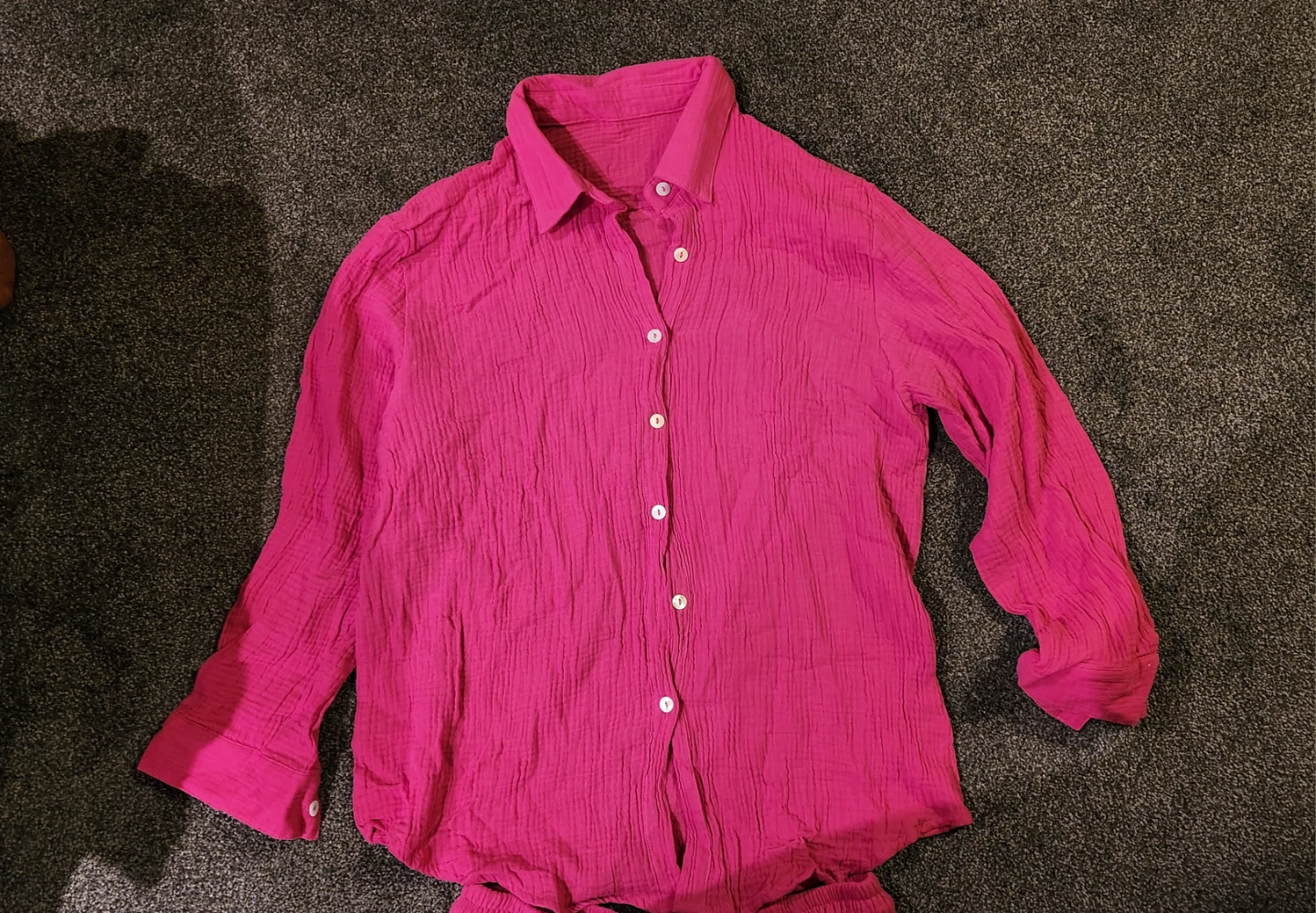 Hot Pink Two-Piece Loungewear Set - photo 2