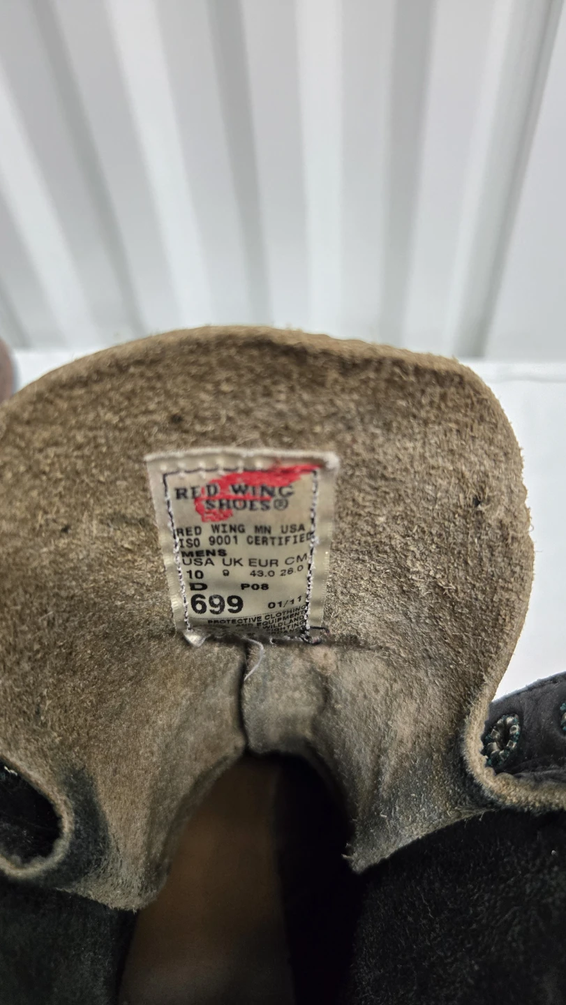 Red Wing Shoes 699 Black Leather Work Boots Men's 10 D NFPA 1977 - photo 5