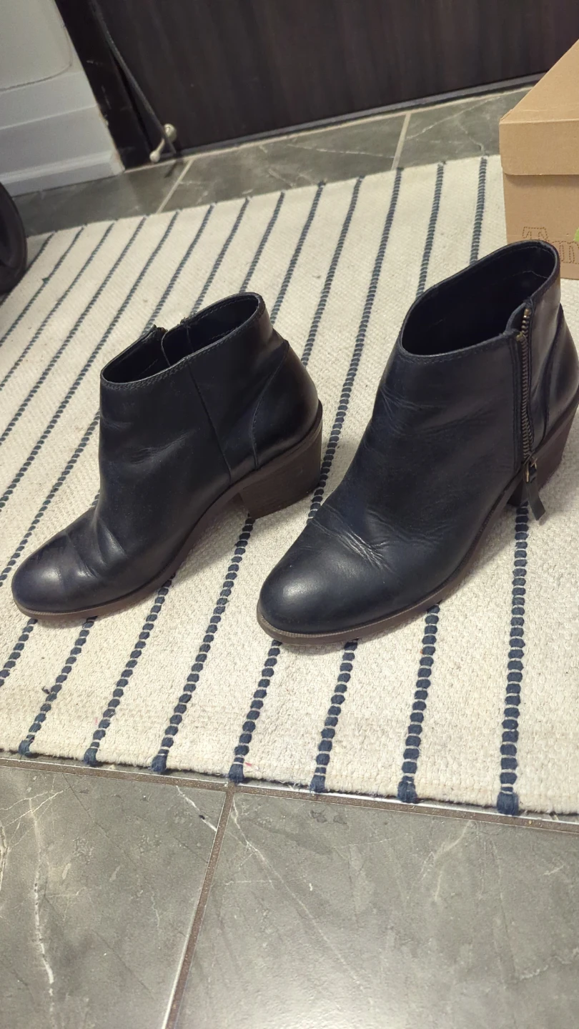 Black Leather Ankle Boots