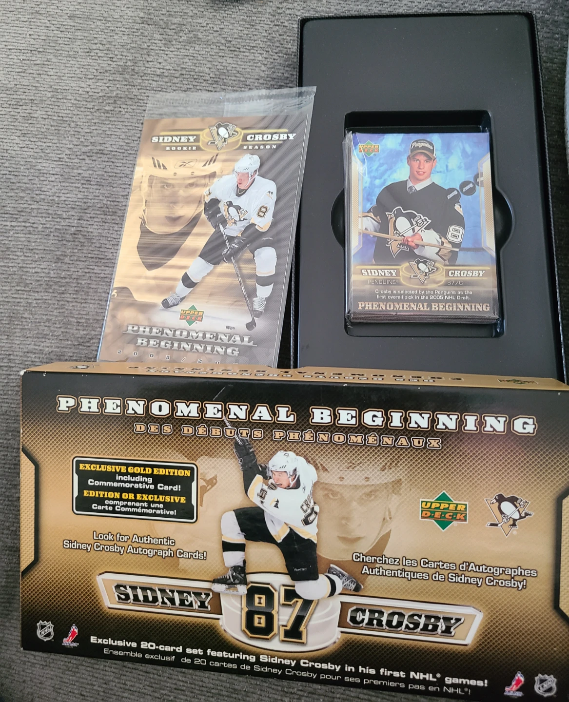 Upper Deck Sidney Crosby Phenomenal Beginning Set