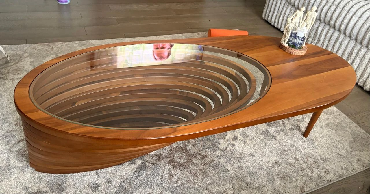 Modern Sculptural Wooden Coffee Table - photo 3