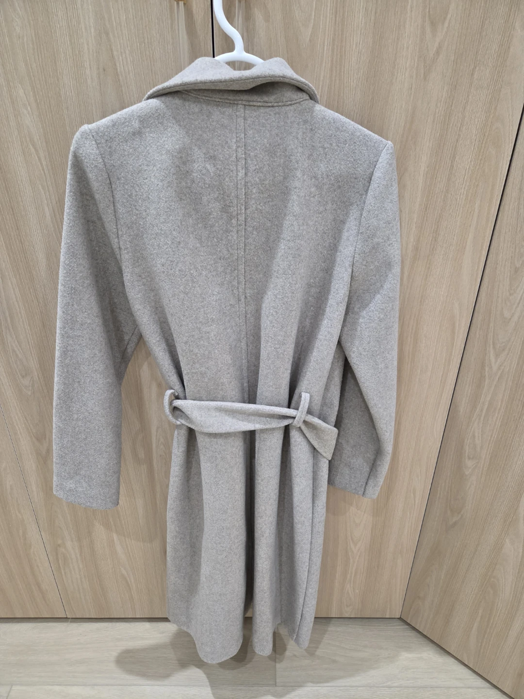 Deway Beige Wool-Blend Wrap Coat - photo 4