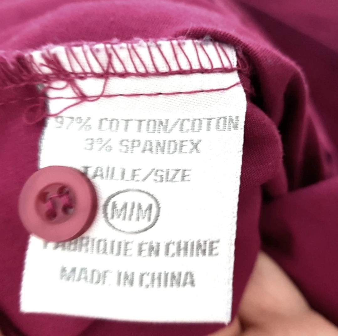 Women's burgundy maroon 3/4 sleeve shirt - photo 2