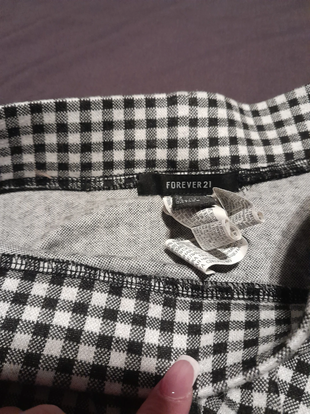 Forever 21 Black and White Gingham Mini Skirt - photo 2