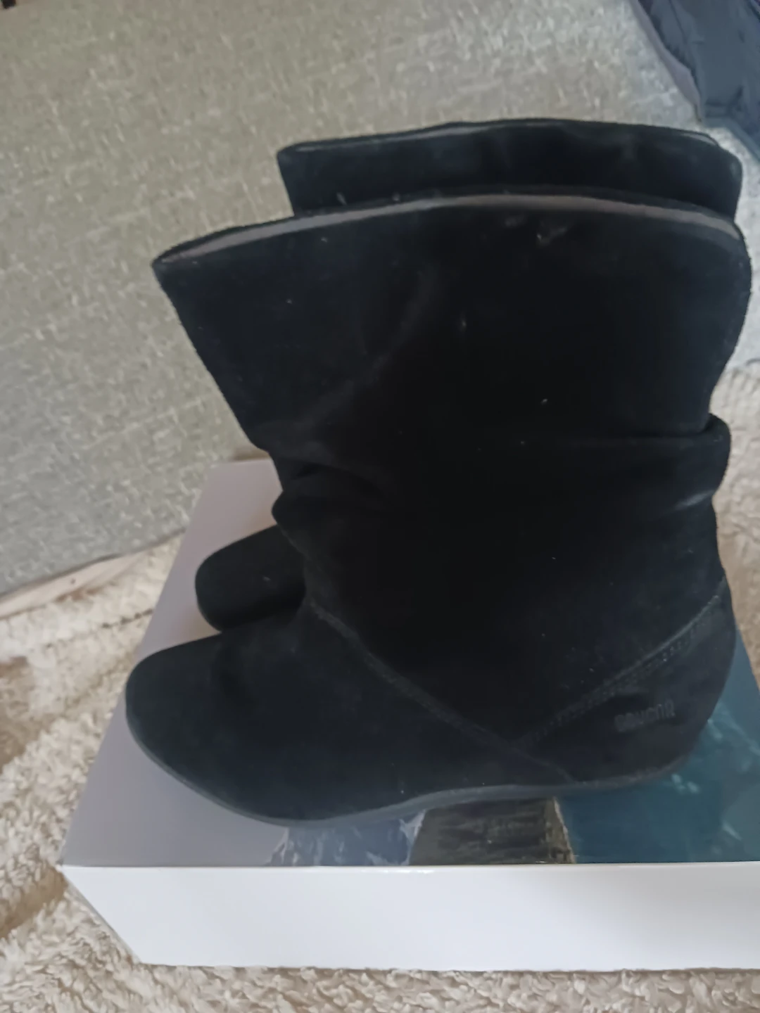 Cougar Fifi Black Suede Boots Size 10 - photo 2