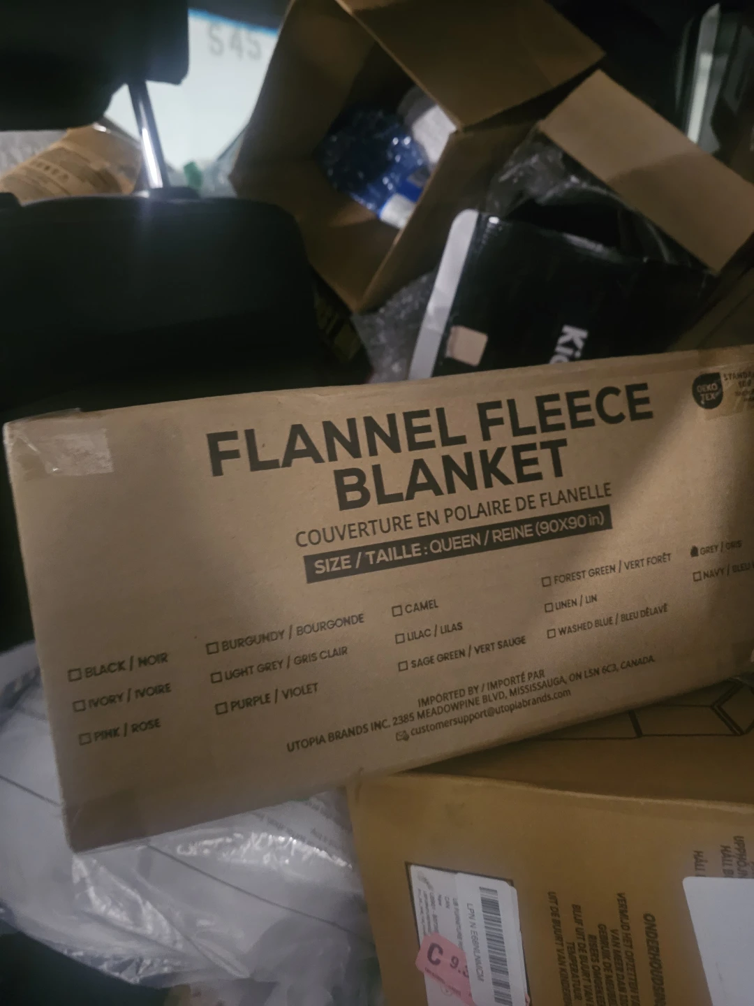 Soft Grey Plush Fleece Blanket in Queen Size - photo 4