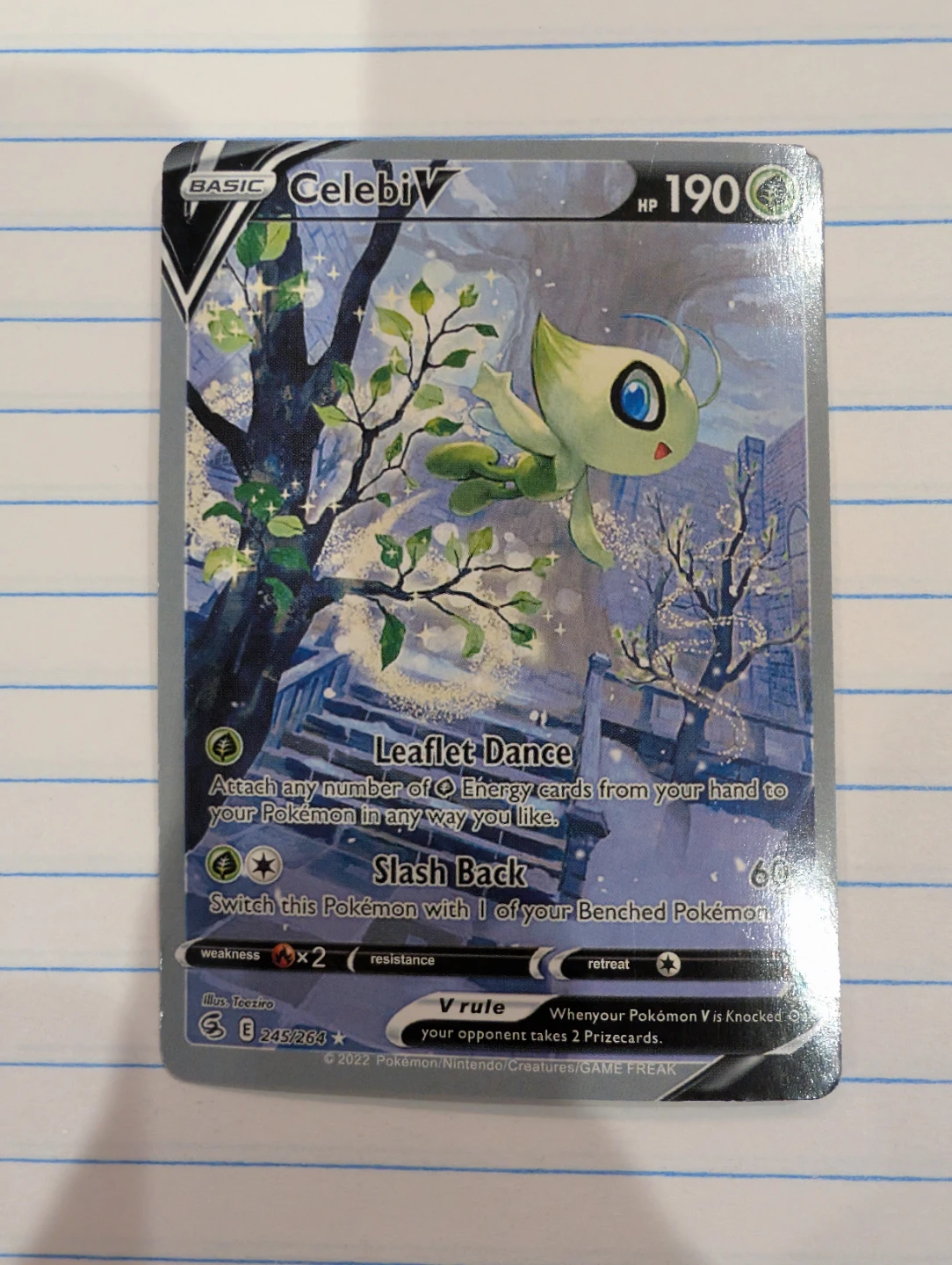 Celebi V Alternate Full Art SWSH 08 : Fusion Strike - photo 2