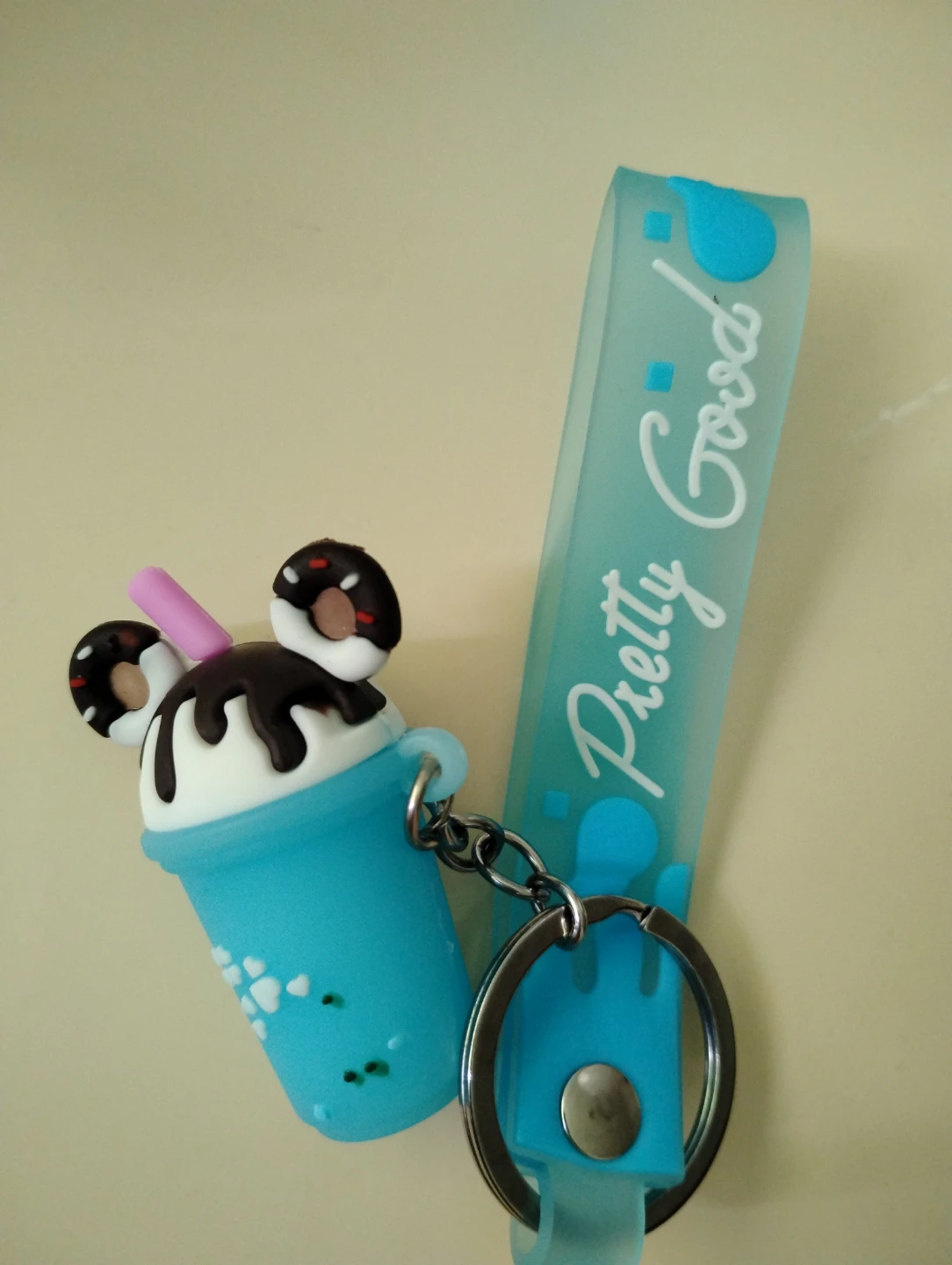 Cute Drink Keychain - pink,blue,purple,yellow